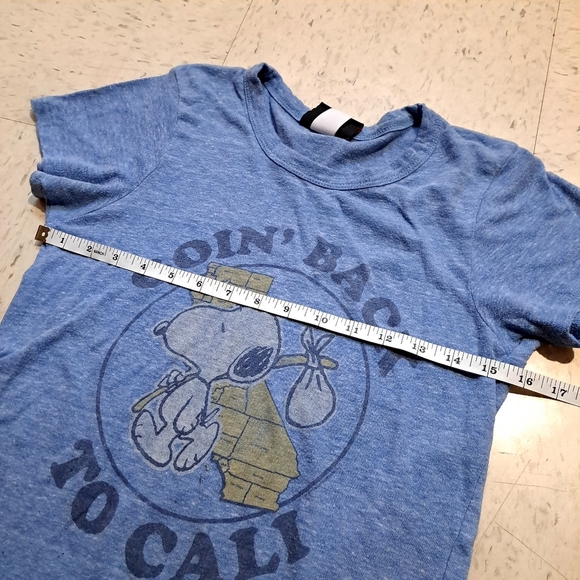 Junk food clothing | Blue Graphic Tee -snoopy Goin' Back to Cali - Picture 10 of 10